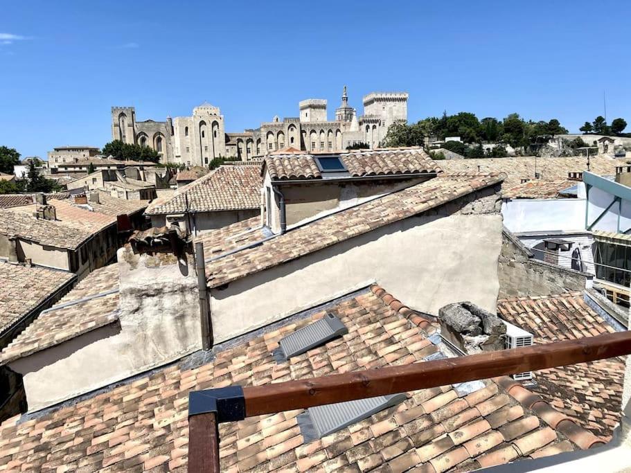 Le Toit D'Avignon - Intra-Muros - Terrasse Vue Palais Des Papes - Ideal Festival - Climatisation - Wifi Exteriér fotografie